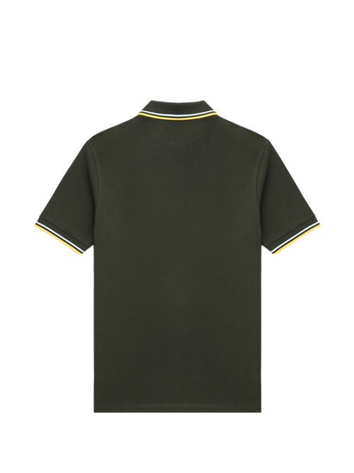 Polo uomo M3600 manica corta verde/giallo FRED PERRY | M360005B